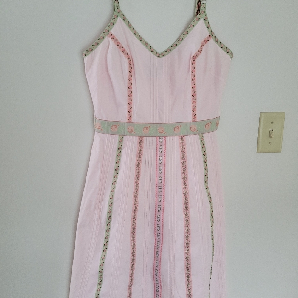 Vintage Y2K Pink Dainty Coquette Dress Sz 7